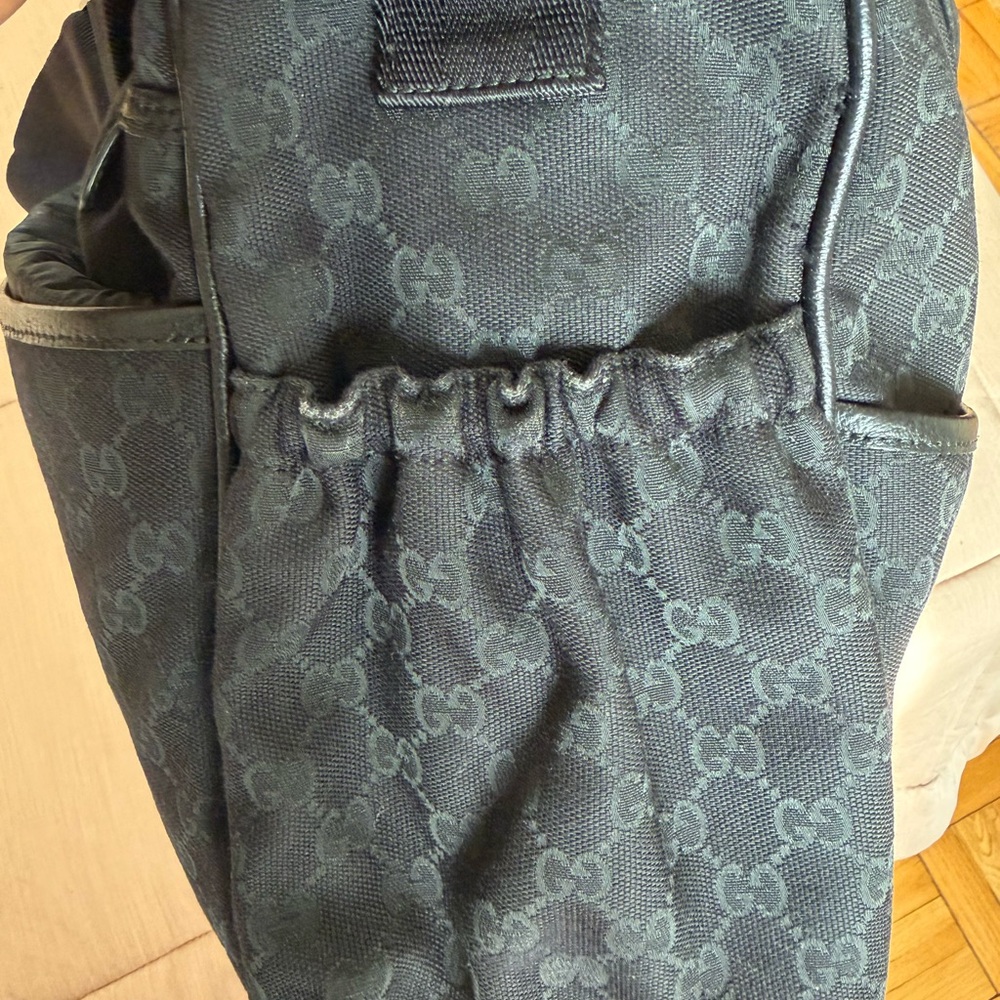 Gucci GG Black Monogram Diaper Bag with Shoulder Strap - Picture 6 of 13